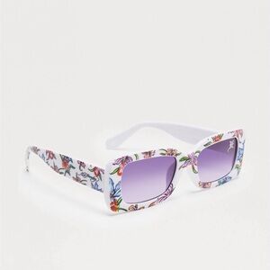 Ed Hardy Floral White and Purple Sunglasses